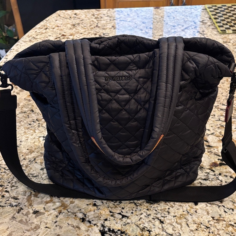 MZ Wallace Black Quilted Tote